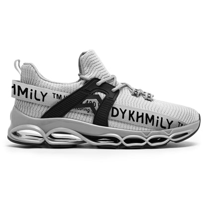 DYKHMILY Steel Toe Work Sneakers for Men Comfortable Lightweight Breathable Slip on Fashion Safety Shoe #91823