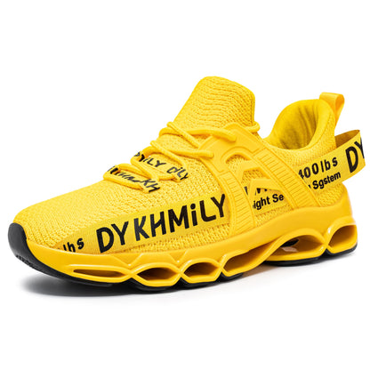 DYKHMILY Steel Toe Work Sneakers for Men Comfortable Lightweight Breathable Slip on Fashion Safety Shoe #91823