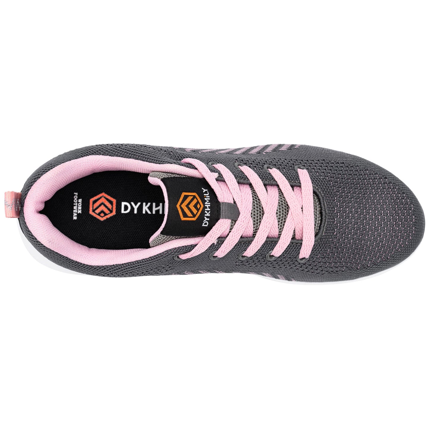 DYKHMILY Steel Toe Safety Shoes for Women Comfortable Lightweight Air Cushion Work Sneakers #91859